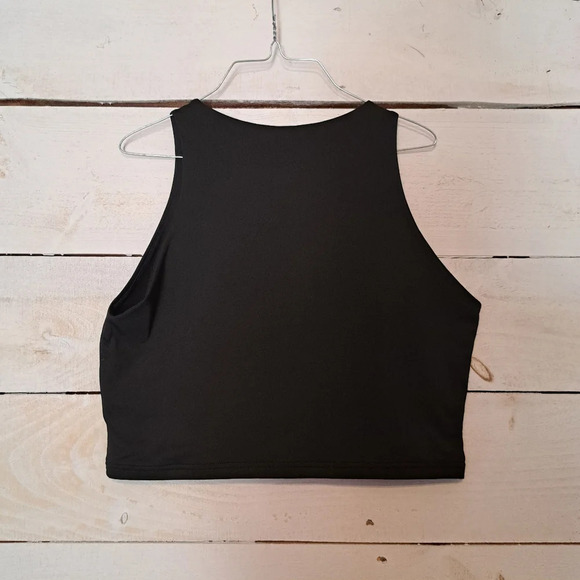 ReoRia Seamless Black Cropped Tank Sleeveless Size 2XL - Picture 2 of 7